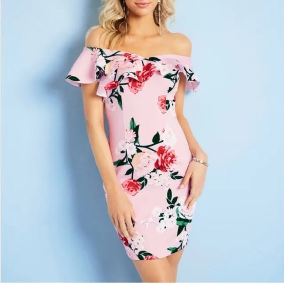 Guess Floral Bodycon Dress - Picture 1 of 5